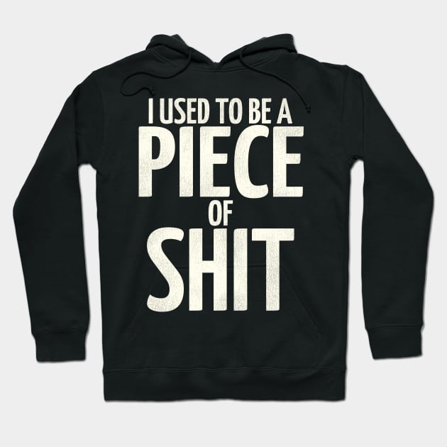 I Used To Be a Piece of Shit Hoodie by darklordpug